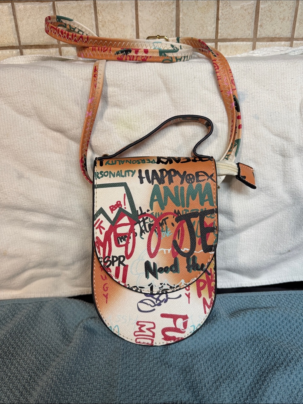 Urban Graffiti Cell Phone Crossbody Sling